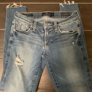 In good condition frayed Lucky brand jeans